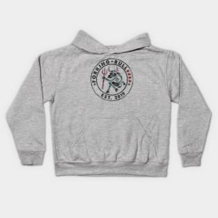 Forking Bull Combined Mark Logo Treatment Kids Hoodie